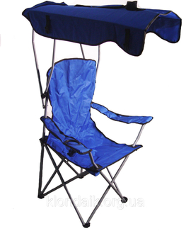 Кресло раскладное Паук с навесом R28854 52х88х140 см, синее, фото №2
