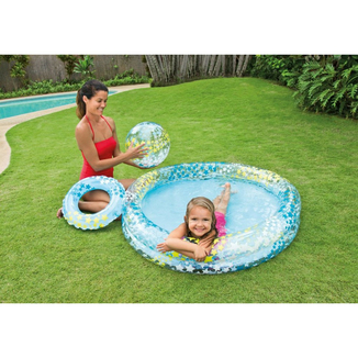Детский надувной бассейн Intex 59460 + круг + мяч, фото №3
