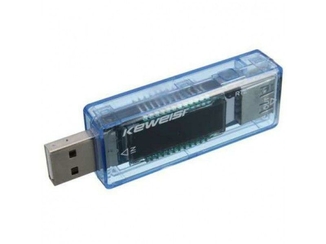 USB тестер тока напряжения потребляемой энергии KEWEISI Blue, фото №2