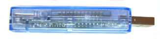 USB тестер тока напряжения потребляемой энергии KEWEISI Blue, фото №7