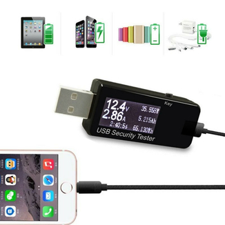 USB тестер тока напряжения потребляемой энергии 3–30V, фото №4