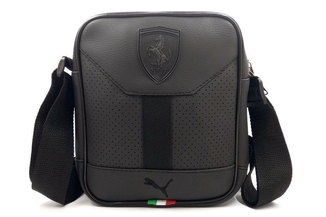 Стильная сумка через плечо, барсетка Puma Ferrari, пума ферари. Черная, фото №8