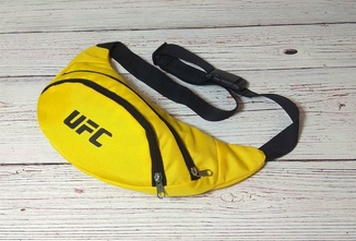Поясная сумка, Бананка, барсетка юфс, UFC. Желтая, фото №3