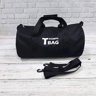 Спортивная сумка бочонок Triumph Bag. Для тренировок, путешествий. Черная, numer zdjęcia 2