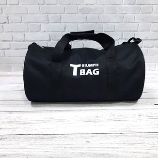 Спортивная сумка бочонок Triumph Bag. Для тренировок, путешествий. Черная, фото №3