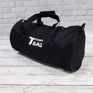 Спортивная сумка бочонок Triumph Bag. Для тренировок, путешествий. Черная, фото №8