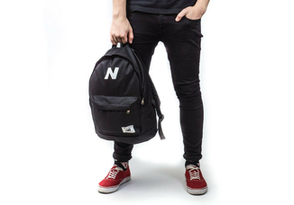 Молодежный городской, спортивный рюкзак, портфель New Balance, нью бэланс. Черный, фото №7