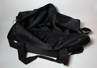 Спортивная, дорожная сумка найк, nike с плечевым ремнем. Черная, фото №6