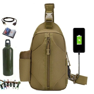 Тактическая сумка-рюкзак, барсетка, бананка на одной лямке. Кайот. T-Bag 447, numer zdjęcia 2