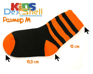 Dexshell Children soсks orange M Носки водонепроницаемые 
для детей оранжевые, фото №4