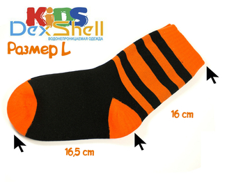 Dexshell Children soсks orange M Носки водонепроницаемые 
для детей оранжевые, фото №5
