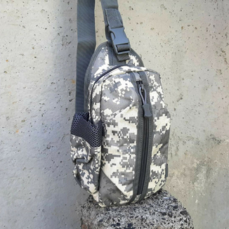Тактическая сумка-рюкзак, барсетка, бананка на одной лямке, пиксель. T-Bag 448, фото №8