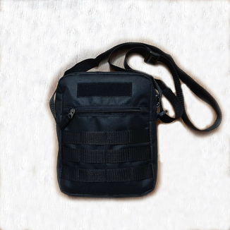 Черная мужская тактическая сумка барсетка, мессенджер., фото №3