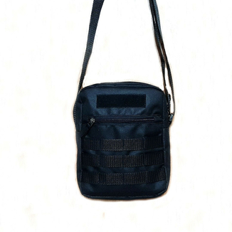 Черная мужская тактическая сумка барсетка, мессенджер., фото №6