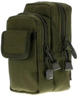 Тактическая универсальная (поясная) сумка - подсумок Mini warrior с системой M.O.L.L.E Olive (103-olive), фото №2