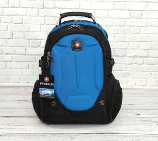 Вместительный рюкзак. Черный с синим. 35L / s6611 blue, фото №2