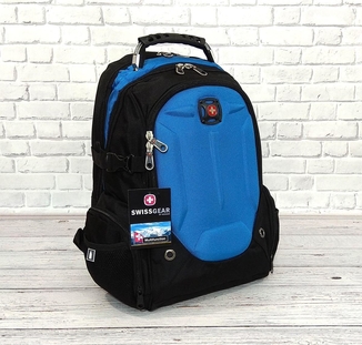 Вместительный рюкзак. Черный с синим. 35L / s6611 blue, photo number 4
