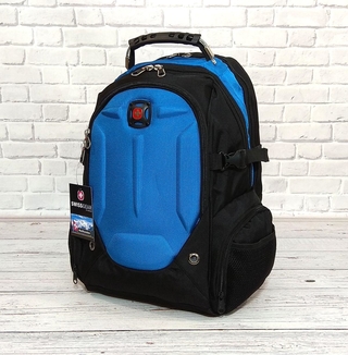 Вместительный рюкзак. Черный с синим. 35L / s6611 blue, фото №7