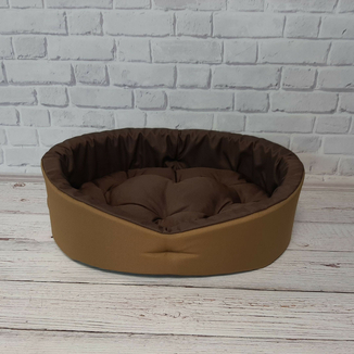 Лежак для собак и кошек. Койот + коричневый, фото №3