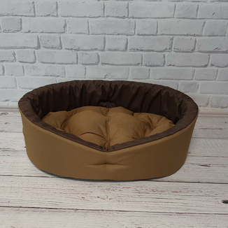 Лежак для собак и кошек. Койот + коричневый, фото №4