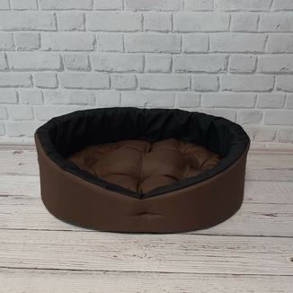 Лежанка, лежак для собак и кошек. Коричневый с черным, фото №4