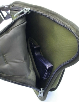 Тактическая (поясная) наплечная сумка с отделением под пистолет Olive, фото №5