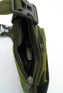 Тактическая (поясная) наплечная сумка с отделением под пистолет Olive, фото №7
