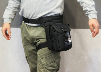 Тактическая универсальная (набедренная) сумка Swat Black (с307), фото №2