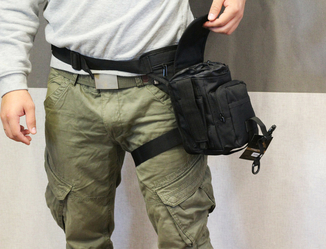Тактическая универсальная (набедренная) сумка Swat Black (с307), фото №3