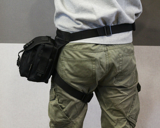 Тактическая универсальная (набедренная) сумка Swat Black (с307), фото №6