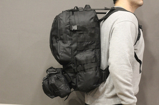 Тактический Штурмовой Военный Рюкзак с подсумками на 50-60 литров Black (1004 черный), numer zdjęcia 5