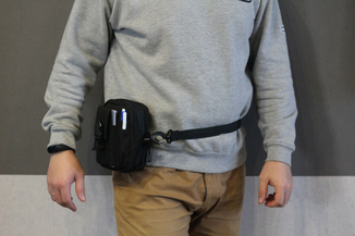 Тактическая универсальная (поясная) сумка - подсумок с ремнём Mini warrior с системой M.O.L.L.E (с101 черная), photo number 10