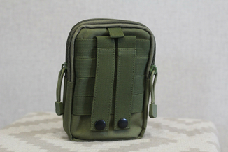 Тактическая универсальная (поясная) сумка - подсумок Mini warrior с системой M.O.L.L.E Olive (001 олива), фото №5