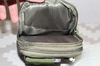 Тактическая универсальная (поясная) сумка - подсумок Mini warrior с системой M.O.L.L.E Olive (001 олива), фото №9