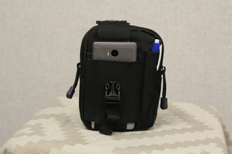 Тактическая универсальная (поясная) сумка - подсумок Mini warrior с системой M.O.L.L.E Olive (001-black), фото №8