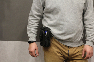 Тактическая универсальная (поясная) сумка - подсумок Mini warrior с системой M.O.L.L.E Olive (001-black), фото №9