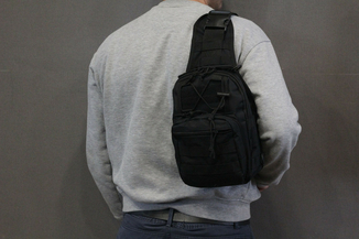 Тактическая - штурмовая универсальная сумка на 6-7 литров с системой M.O.L.L.E Black (095 черная), фото №3