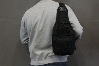 Тактическая - штурмовая универсальная сумка на 6-7 литров с системой M.O.L.L.E Black (095 черная), фото №6