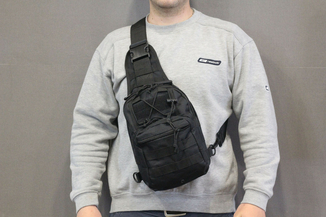 Тактическая - штурмовая универсальная сумка на 6-7 литров с системой M.O.L.L.E Black (095 черная), фото №7