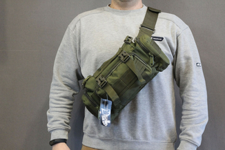 Тактическая универсальная (поясная, наплечная) сумка Silver Knight с системой M.O.L.L.E (105-olive), фото №8