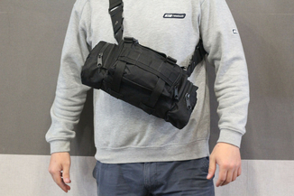 Тактическая универсальная (поясная, наплечная) сумка с системой M.O.L.L.E Black (104 черная), фото №3