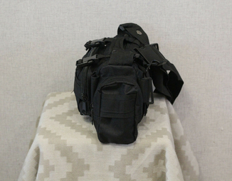 Тактическая универсальная (поясная, наплечная) сумка с системой M.O.L.L.E Black (104 черная), фото №4