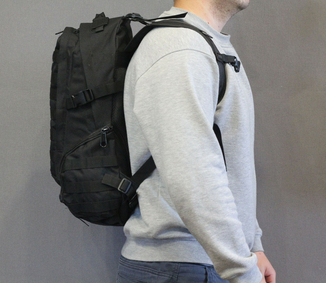 Тактический (городской, штурмовой) рюкзак Oxford 600D с системой M.O.L.L.E на 25-35 литров (ta30-black), фото №8