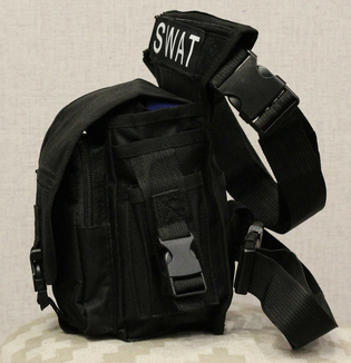 Тактическая универсальная (набедренная) сумка на бедро Swat black ( 300-black), photo number 10
