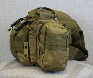 Тактическая универсальная (поясная, наплечная) сумка с системой M.O.L.L.E Coyote (104-coyote), фото №5