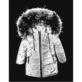 Зимове пальто з світловідбиваючої рефлективної тканини Bebi snizhynka 80 зріст 1044a80, numer zdjęcia 3