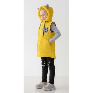 Дитяча куртка жилетка з світловідбиваючими елементами Nyusya жовта 104 ріст 1061b104, numer zdjęcia 6
