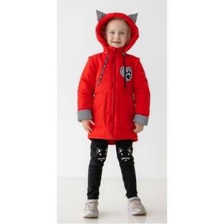 Дитяча куртка жилетка з світловідбиваючими елементами Nyusya червона 104 ріст 1061a104, photo number 2