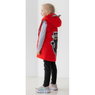 Дитяча куртка жилетка з світловідбиваючими елементами Nyusya червона 104 ріст 1061a104, photo number 5