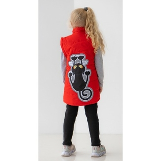 Дитяча куртка жилетка з світловідбиваючими елементами Nyusya червона 104 ріст 1061a104, фото №7